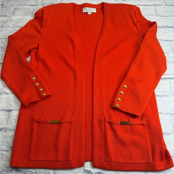 Vintage St. John 3 Piece Knit Suit in “Pumpkin Orange” Size L. Dog Show. Luxury. - Picture 2 of 16